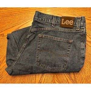 Lee Relaxed Fit Men's Stone Washed Blue Jeans Straight Leg Size 40‎ X 30